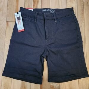 BNWT Size US 8, Mid-Rise, Tummy Control, Classic Fit, Women Shorts, Black/Grey